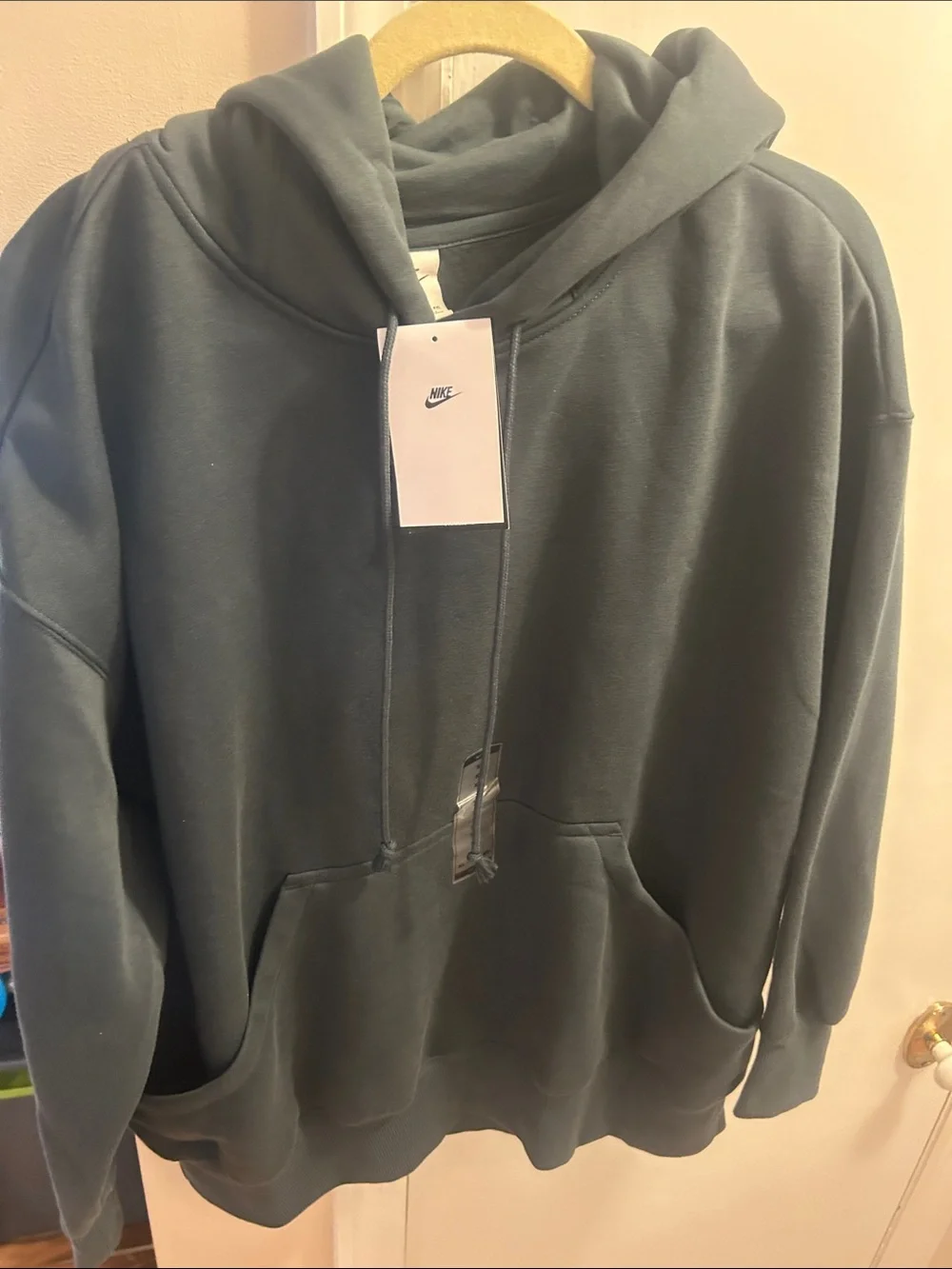 Nike Hoodie in Forest Green with White Swoosh